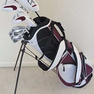 Petite Womens Golf Club Set – for Ladies 5ft to 5ft 6in Tall – Custom Fit Driver, Wood, Hybrid, Irons, Sand Wedge, Putter, Stand Bag Complete