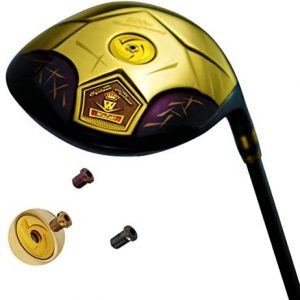 Japan Wazaki Cyclone IIIs Titanium Close Face Draw Driver Golf Club with Headcover,14K Gold Finish,10.5 Degree,50g Graphite 260 CPM Shaft,Regular Flex,500cc unconfirming Size,High COR Maraging Steel