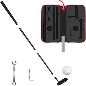 LEAGY Upgraded Version Leisure Fun Golf Set, 34 Inch 4-Sections Portable Best Golf Right Hand Putter or Golf Two-Way Putter Left and Right Hand, 1-2 Golf Balls, 2 Tools, 1 Golf Storage Box