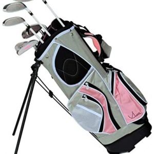Sephlin – Lady Jayde Pink Girls Left Handed 7 Pieces Golf Club Set & Golf Bag Ages 6-10 2.0