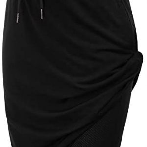 JACK SMITH Women’s Stretchy Knee Length Skirt Athletic Skort Drawstring Waist with Pockets