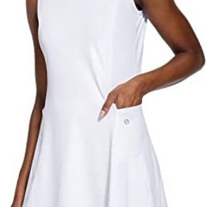 BALEAF Women’s Tennis Golf Dress Sleeveless with Inner Shorts 4 Pockets for Exercise Workout