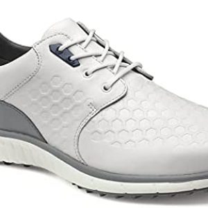 Johnston & Murphy Men’s XC4 H2-Luxe Hybrid Saddle Golf Shoe | Waterproof Leather | Lightweight | Full EVA Midsole Cushion