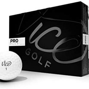 Vice Golf PRO Plus 2020 | 12 Golf Balls | Features: 4-Piece cast Urethane, Maximum Distance, Reduced Driver Spin | More Colors: NEON Lime/RED | Profile: Designed for Advanced Golfers