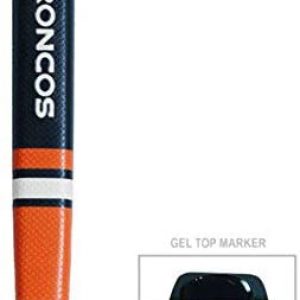 Team Golf NFL Denver Broncos Golf Putter Grip with Removable Gel Top Ball Marker, Durable Wide Grip & Easy to Control
