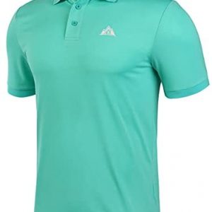 BYLESIN Men’s Regular-fit Quick-Dry Golf Polo Shirt Short Sleeve Solid Breathable Sport Polo Shirts