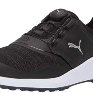 PUMA mens Ignite Nxt Disc Golf Shoe, Puma Black-puma Silver-puma White, 11.5 US