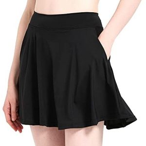 Minitotal Women’s Athletic Tennis Golf Skort Skirt – Active Running Workout with Pockets