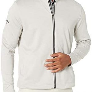Callaway Men’s Golf Full Zip Long Sleeve Waffle Knit Fleece Jacket