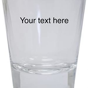 Customizable Round Shot Glass Personalized with Custom Text