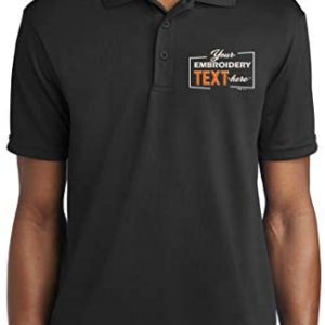 Custom Embroidered Polo Shirt for Men Personalized Embroidery Name Text Golf Tee