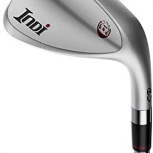 2021 Indi Golf Wedge (FLX SR – Box Groove, Satin Chrome, Recoil F2 – Senior/Womens, Right Hand, 60 Degree, Lob Wedge)