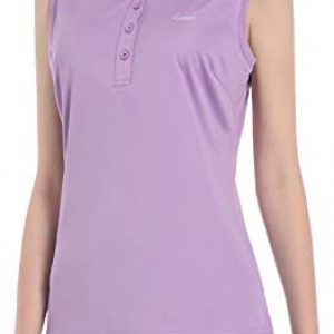 Ksmien Women’s Golf Polo Sleeveless Shirts Tennis Outdoor Athletic Tank Tops Quick Dry UPF 50+