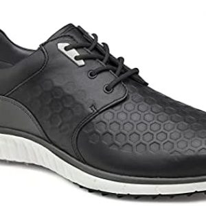 Johnston & Murphy Men’s XC4 H2-Luxe Hybrid Saddle Golf Shoe | Waterproof Leather | Lightweight | Full EVA Midsole Cushion