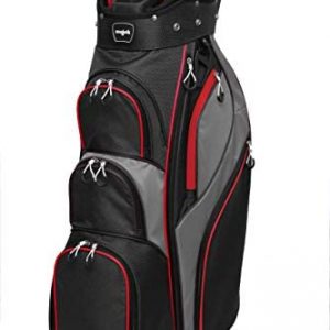 Majek Premium Men’s Black Red Charcoal Golf Bag 9.5 inch 14-Way Friendly Separator Top with Putter Sleeve