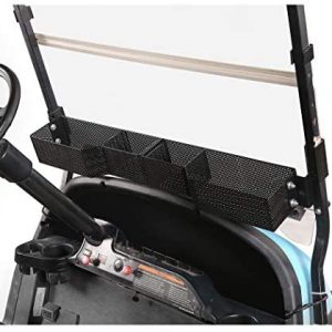 10L0L Front Inner Basket for Club Car Precedent and DS 2001+ Electric and Gas Golf Carts, Drilling Required, Black