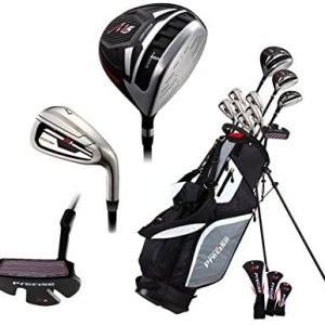 14 Piece Men’s All Graphite Senior Complete Golf Clubs Package Set Titanium Driver, Fairway, Hybrid, S.S. 5-PW Irons, Putter, Stand Bag – A Flex SHAFTS