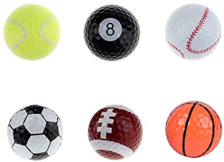 MarketBoss 6 PCS Golf Balls (Basketball, Football, Volleyball,Tennis, Baseball, 8-Ball) Double-Layer Construction 75% Strong Resilience Force Sports Practice Novelty Balls Golf Balls Gift 4 MarketBoss 6 PCS Golf Balls (Basketball, Football, Volleyball,Tennis, Baseball, 8-Ball) Double-Layer Construction 75% Strong Resilience Force Sports Practice Novelty Balls Golf Balls Gift - Image 4