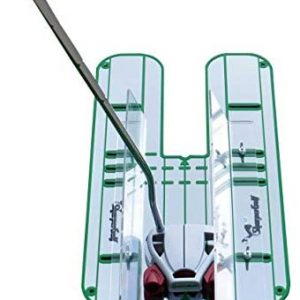SharperGolf Premium Guide Rails Putting Mirror Large 9.25″ x 17.5″ Putt Swing Alignment Trainer, Portable Training Aid, Practice Equipment, Eye Path and Starting Line Trainer