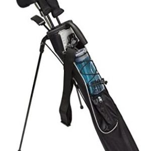 JEF WORLD OF GOLF JR1256 Pitch & Putt Sunday Bag with Stand & Handle, Black