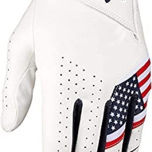 Callaway Golf Men’s Weather Spann Premium Japanese Synthetic Golf Glove (Large, Single, USA, Worn on Left Hand )