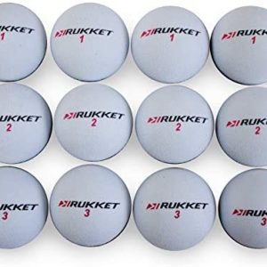 Rukket Practice Golf Ball, Almost Sponge Balls for Indoor Foam Training, Limited Flight High Visibility Birdie Tools
