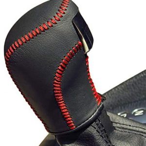 Loncky Auto Car Leather Gear Shift Knob Cover for VW Golf Jetta Passat Tiguan Touareg Beetle GLI Eos CC Golf TDI E-Golf Golf Sportwagen Jetta Hybrid Golf R Golf GTI Jetta Sportwagen Accessories