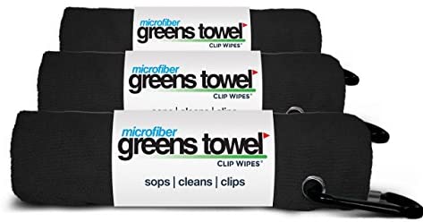 Microfiber Greens Towel (3 Pack), 16" X 16" with Carabiner Clip. The Convenient Golf Towel 2 Microfiber Greens Towel (3 Pack), 16" X 16" with Carabiner Clip. The Convenient Golf Towel - Image 2