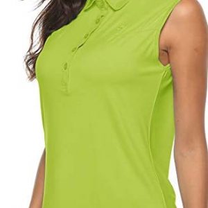 AjezMax Women’s Golf Sleeveless Polo Quick-Drying Sports Shirts