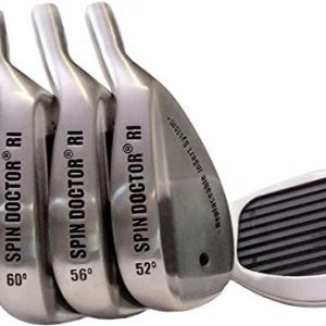 Spin Doctor RI Golf Wedge with The Replaceable Insert System New 52 Degree Pitching Wedge, 56 Degree Sand Wedge, 60 Degree Lob Wedge 3 Club Set | Available in Steel or Graphite Shaft, RH and LH