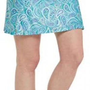 slimour Women Print Golf Skirt Travel Skirts with Pockets Swim Skirt High Waist with Shorts