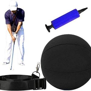 Golf Training Aid Golf Swing Training Aid Assist Golf Posture Correction Trainer Golf Smart Inflatable Ball Set with Air Pump Adjustable Lanyard Teaching Trainer Aid for Men Women Beginner Golfer
