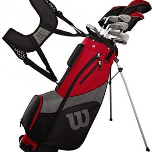 Wilson Golf Profile SGI Men’s Complete Golf Set — Long, Right Hand,Red (Long)