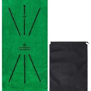 MAANNE Golf Practice Mat Portable Golf Hitting Mat Indoor & Outdoor Golf Training Aids for Swing Testing Home Office Outdoor Use Ideal Gift