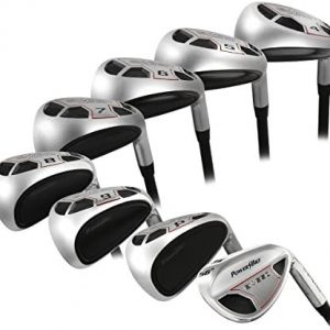 Men’s Powerbilt Golf EX-550 Hybrid Iron Set, which Includes: #4, 5, 6, 7, 8, 9, PW +SW Senior Flex Right Handed New Utility “A” Flex Club