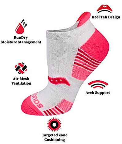 Saucony Women's Performance Heel Tab Athletic Socks (8 & 16 Pairs) 6 Saucony Women's Performance Heel Tab Athletic Socks (8 & 16 Pairs) - Image 6