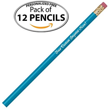 Personalized Pencils Round Custom Imprinted with your Name - Text - Logo - Message- 12 pkg FREE PERSONALIZATION Express Pencils Great Gift Idea (Dark Turquoise) 3 Personalized Pencils Round Custom Imprinted with your Name - Text - Logo - Message- 12 pkg FREE PERSONALIZATION Express Pencils Great Gift Idea (Dark Turquoise) - Image 3