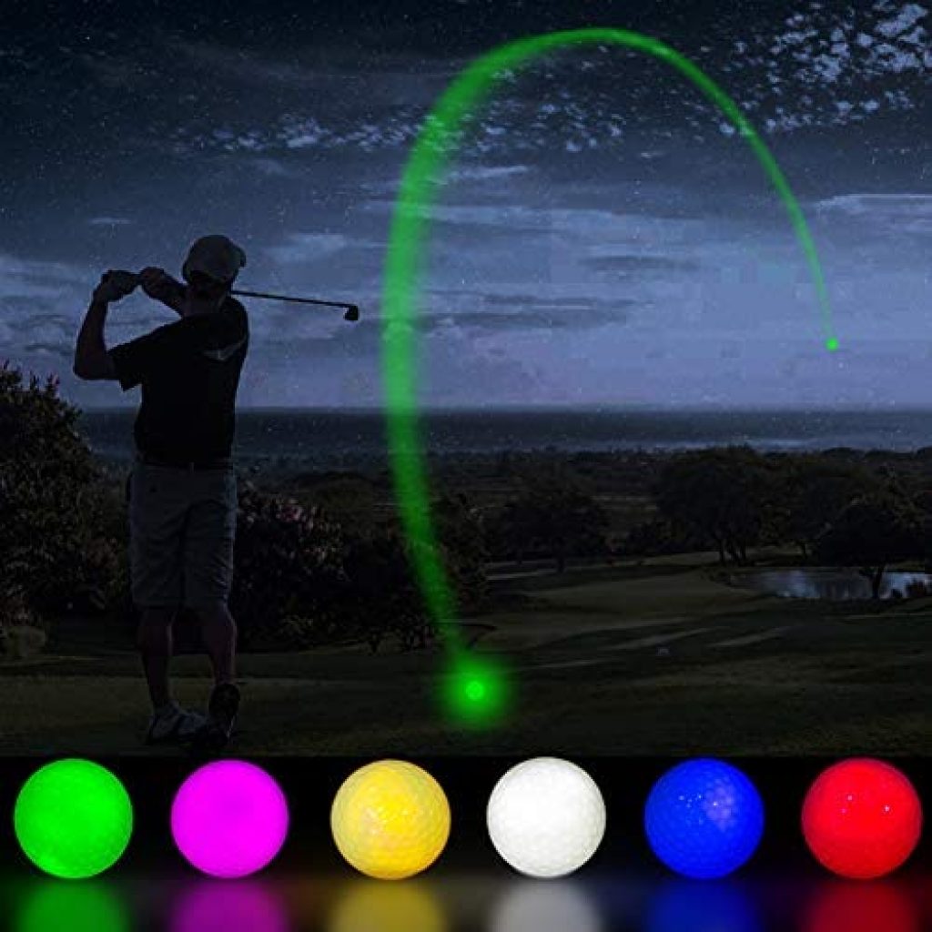 THIODOON Glow Golf Balls Led Golf Balls Glow in The Dark Golf Balls