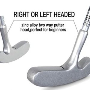 Two Way Junior Golf Putter Stainless Steel Kids Putter Both Left and Right Handed Easily Use 3 Sizes to Choose Freely for Kids Ages 3-5 6-8 9-12