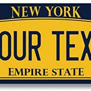 Personalized Mini License Plate | Choose from All 50 States | Bike License Plate | 7 x 4 inch | Custom License Plate for Kids Toy Car and Wagons | Golf Cart Accessories | ATV, Motorcycle and Mopeds