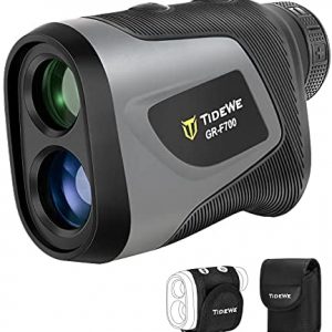 TIDEWE Golf Rangefinder with Slope & Magnetic Holder, 700/1000Y Flag Pole Locking Multi Functional Laser Rangefinder with Rechargeable Battery for Golfing & Hunting (White & Gray)