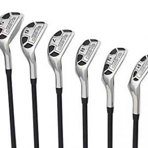 Men’s Powerbilt Golf EX-550 Hybrid Iron Set, which Includes: #4, 5, 6, 7, 8, 9, PW +SW Regular Flex Graphite Right Handed New Utility Clubs
