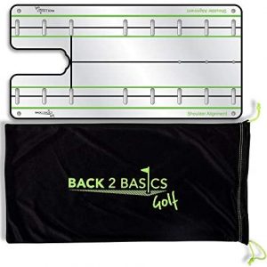Universal Premium Golf Putting Mirror with Carry Bag – Portable Golf Trainer Alignment Mirror to Improve Technique, Accuracy, Posture – Premium Golf Training Aid for Men and Women – Improve Your Skill