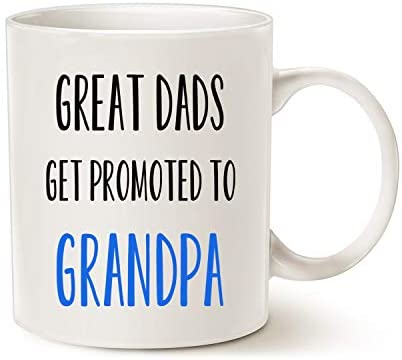 MAUAG Fathers Day Gifts Funny Grandpa Coffee Mug, Great Dads Get Promoted to Grandpa Best Birthday Gifts for Grandpa Grandfather Cup White, 11 Oz 2 MAUAG Fathers Day Gifts Funny Grandpa Coffee Mug, Great Dads Get Promoted to Grandpa Best Birthday Gifts for Grandpa Grandfather Cup White, 11 Oz - Image 2