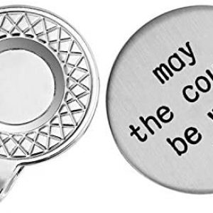 Golf Ball Marker with Magnetic Hat Clip Personalized Golf Gift for Men – May The Course Be with You – Golf Accessories for Men – A Perfect Mens Gift for Golf Lovers