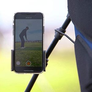 Cell Phone Swing Recording Clip | Golf Video Cell Phone Holder | Analyze Swing | Attach to Alignment Stick