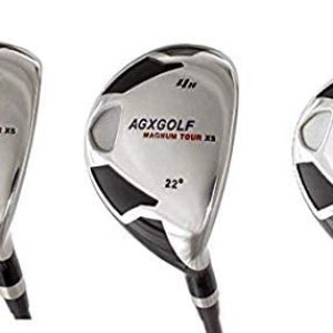 AGXGOLF Men’s Magnum XS #3, 4 & 5 Hybrid Utility Irons Set w/Graphite Shafts + Covers Right Hand; Cadet, Regular or Tall Lengths ! Built in The USA!
