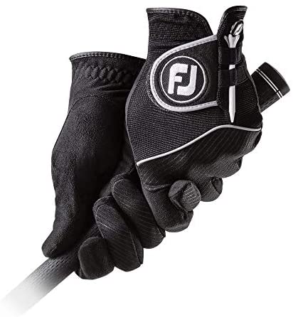FootJoy Men's RainGrip Golf Gloves, Pair (Black) 4 FootJoy Men's RainGrip Golf Gloves, Pair (Black) - Image 4