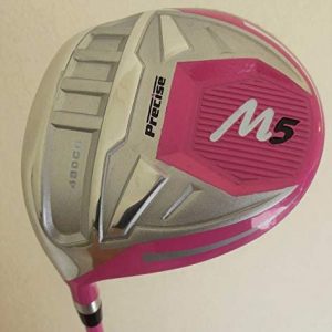 Ladies Left Handed Complete Golf Club Set Graphite Shafted Driver, Wood, Irons, Putter, Bag Pink Color LH