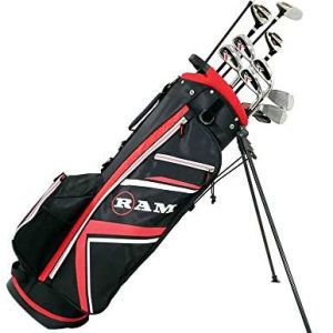 RAM Golf Accubar Plus Golf Clubs Set – Graphite Shafted Woods and Stainless Steel Irons – Lefty